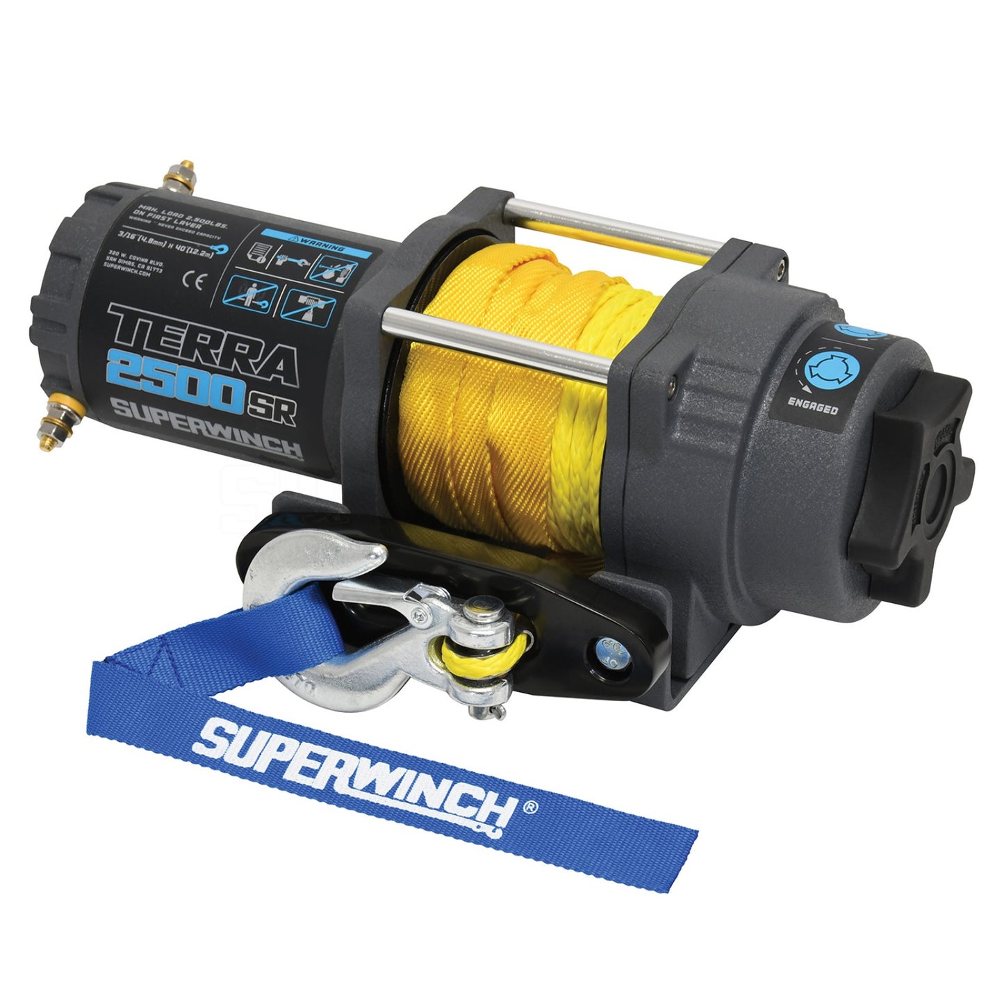 Terra 2500SR Synthetic Rope Winch