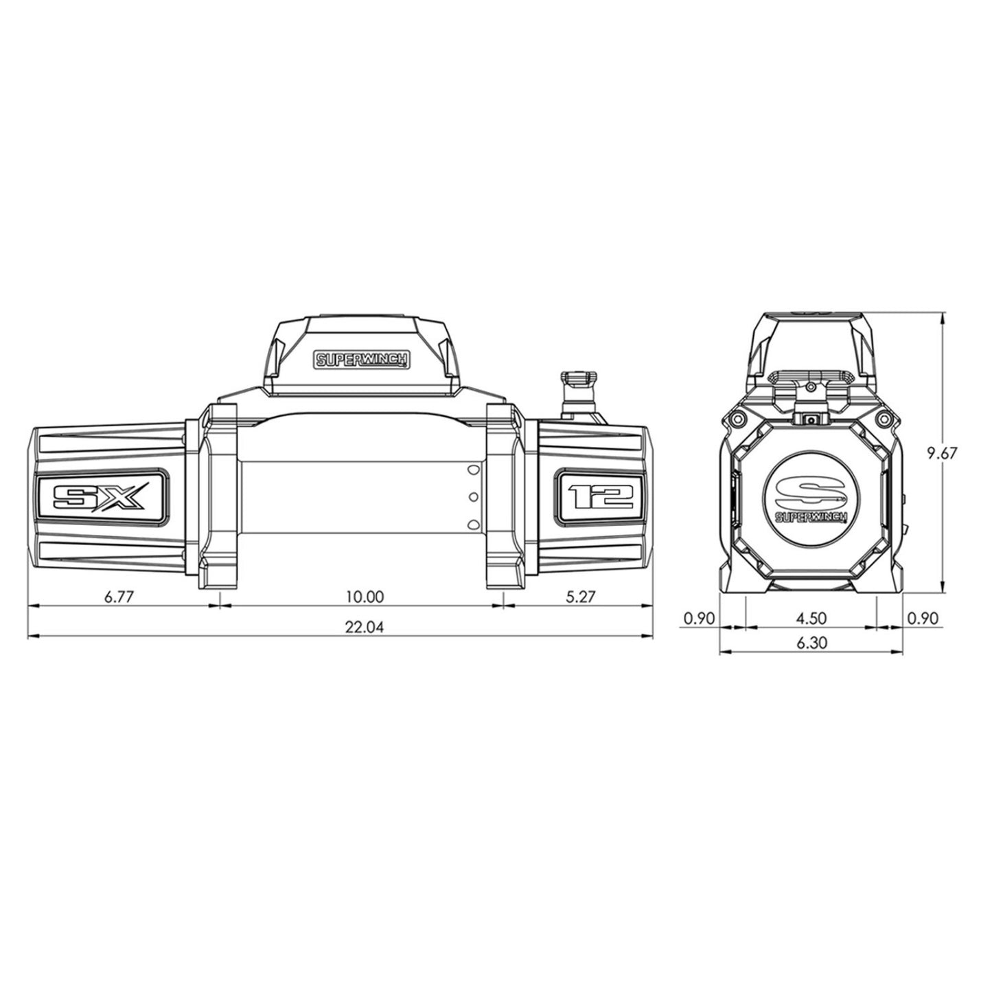 SX10 12K Steel Cable Winch